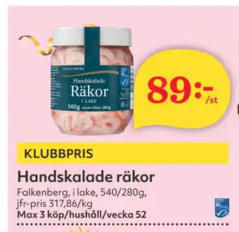 Hemköp Handskalade räkor erbjuda