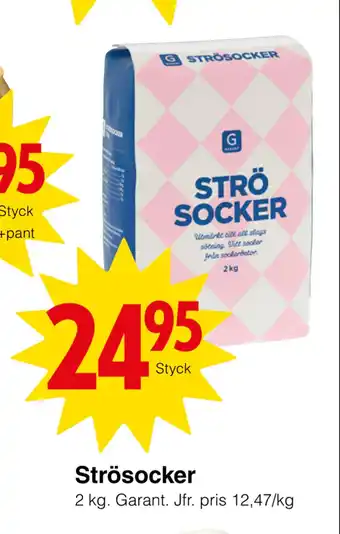 Matöppet Strösocker erbjuda