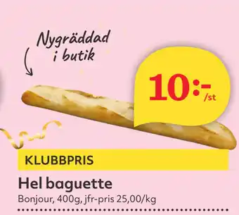Hemköp Hel baguette erbjuda