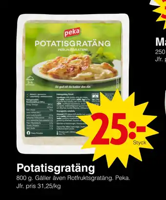 Matöppet Potatisgratäng erbjuda