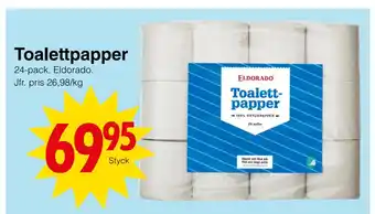 Matöppet Toalettpapper erbjuda