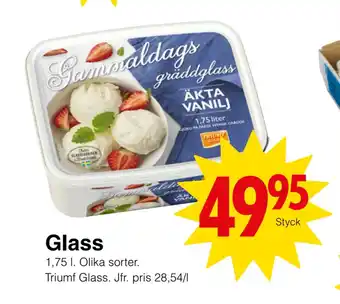 Matöppet Glass erbjuda