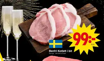 Matöppet Benfri kotlett i bit erbjuda