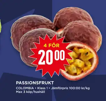 Willys Passionsfrukt erbjuda