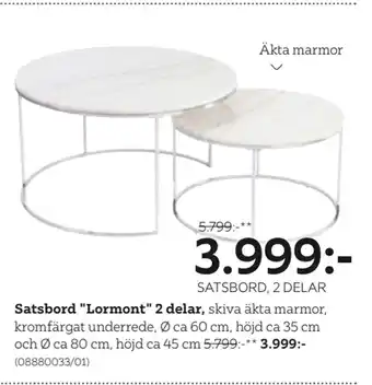 XXXLutz Satsbord lormont 2 delar erbjuda