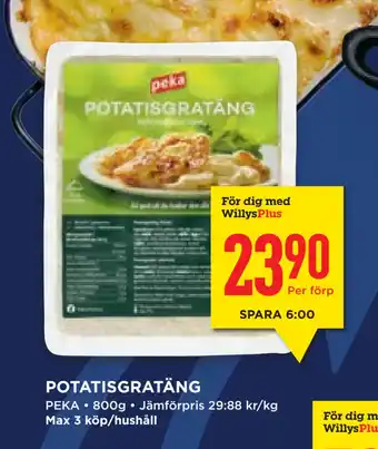 Willys Hemma Potatisgratäng erbjuda