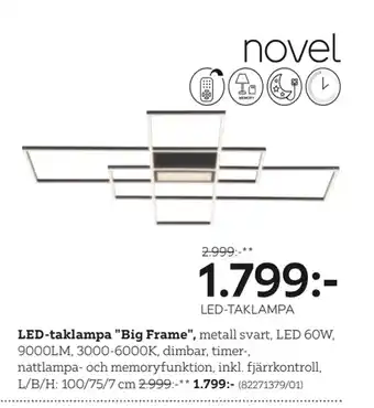XXXLutz Led-taklampa big frame erbjuda