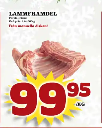 Supergrossen Lammframdel erbjuda