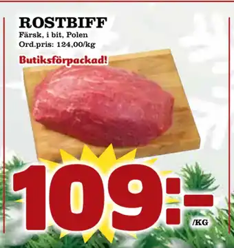 Supergrossen Rostbiff erbjuda