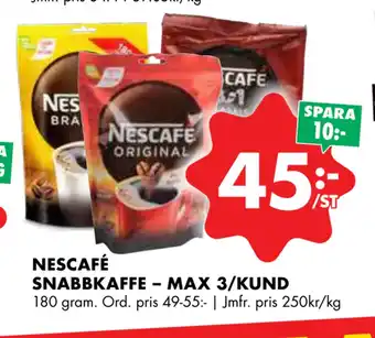 ÖoB Nescafé snabbkaffe – max 3/kund erbjuda
