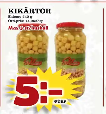 Supergrossen Kikärtor erbjuda