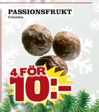 Supergrossen Passionsfrukt erbjuda