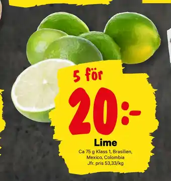 City Gross Lime erbjuda