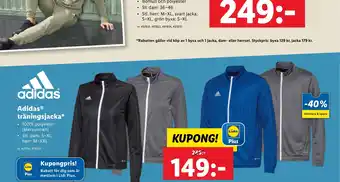 Lidl Adidas träningsjacka* erbjuda