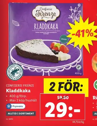 Lidl Kladdkaka erbjuda