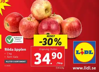 Lidl Röda äpplen erbjuda