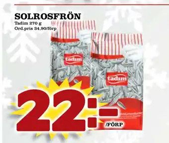 Din Mat Solrosfrön erbjuda