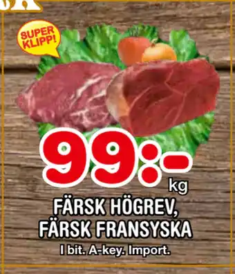 Nya Pulsen Färsk högrev, färsk fransyska erbjuda