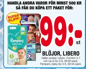 Nya Pulsen Blöjor, libero erbjuda