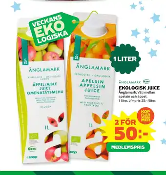 Coop Daglivs Ekologisk juice erbjuda