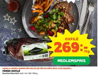Coop Konsum Färsk oxfilé erbjuda