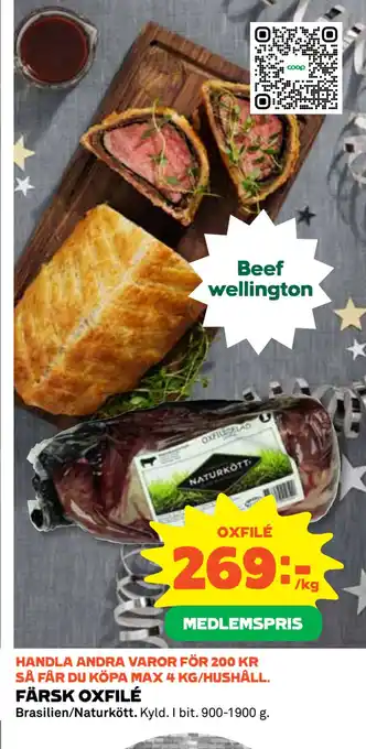 Coop Daglivs Färsk oxfilé erbjuda