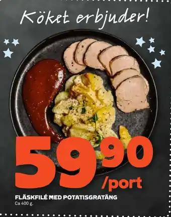 Stora Coop Fläskfilé med potatisgratäng erbjuda
