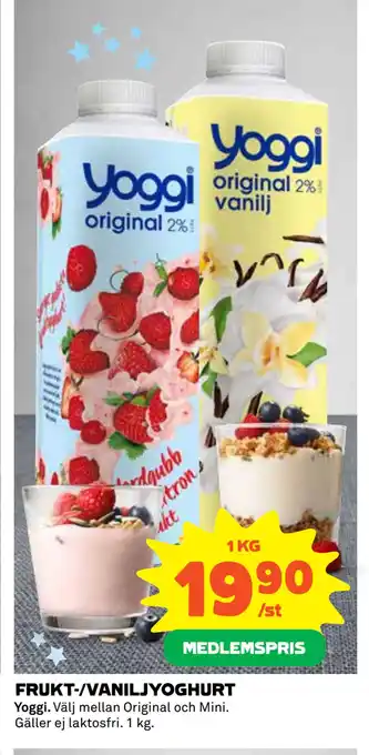 Coop Konsum Frukt-/vaniljyoghurt erbjuda