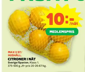 Stora Coop Citroner i nät erbjuda