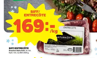 Stora Coop Biff/entrecôte erbjuda