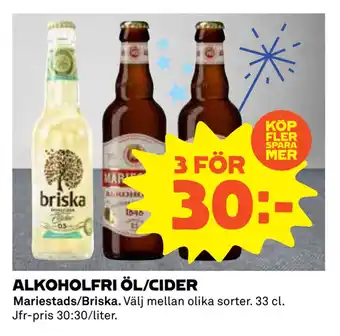 Coop Daglivs Alkoholfri öl/cider erbjuda