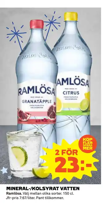 Coop Daglivs Mineral-/kolsyrat vatten erbjuda