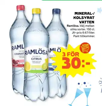 Stora Coop Mineral-/ kolsyrat vatten erbjuda