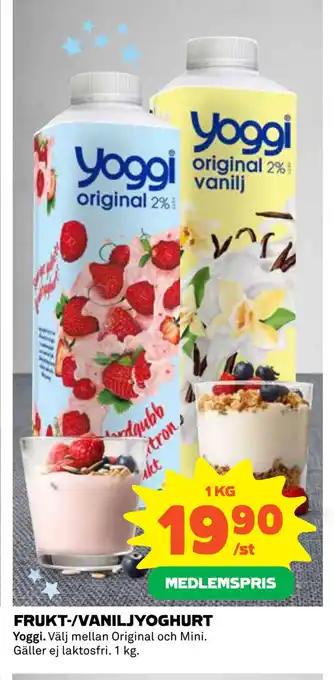 Coop Frukt-/vaniljyoghurt erbjuda
