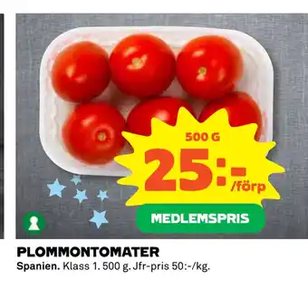 Coop Plommontomater erbjuda