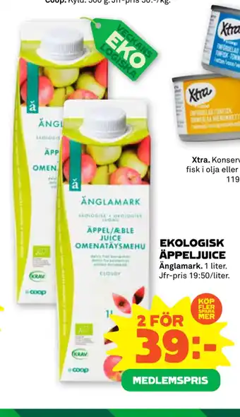 Coop Forum Ekologisk äppeljuice erbjuda