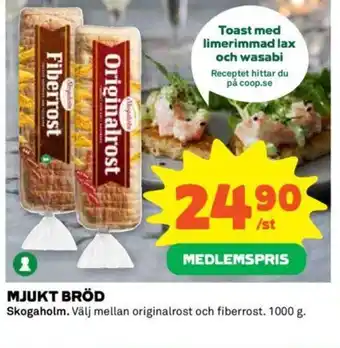 Coop MJUKT BRÖD Skogaholm. erbjuda