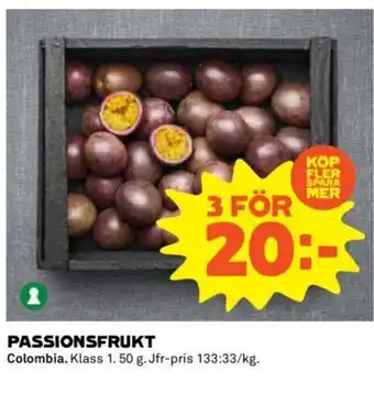 Coop PASSIONSFRUKT erbjuda