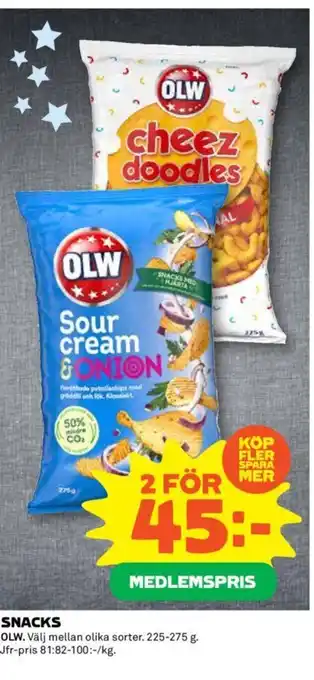 Coop SNACKS OLW. erbjuda