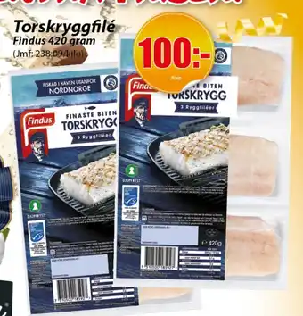 Torskryggfilé Findus 420 gram