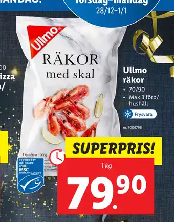 Lidl Ullmo räkor erbjuda