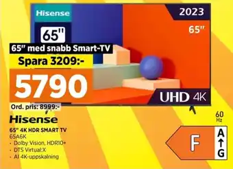 Power 65" 4K HDR SMART TV 65A6K erbjuda