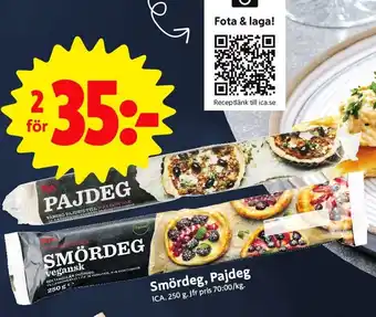 Smördeg, Pajdeg