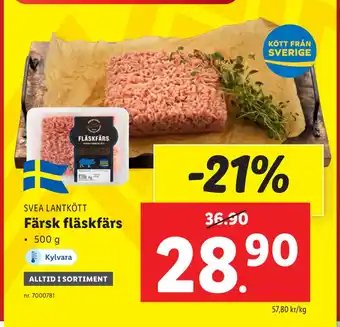 Lidl Färsk fläskfärs erbjuda