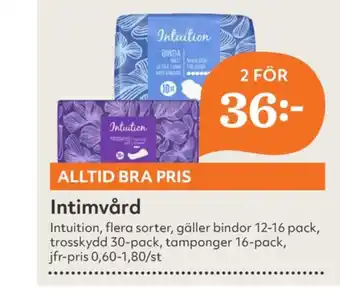Hemköp Intuition bindor erbjuda
