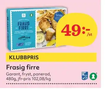Hemköp Garant pollockfilé panerad erbjuda