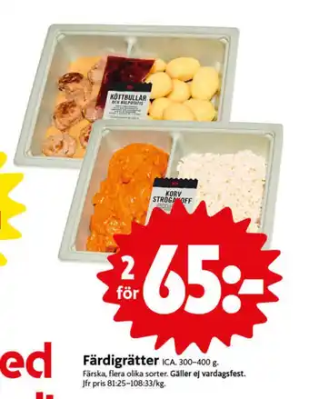 ICA Nära Ica färdigrätter erbjuda