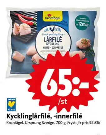 ICA Nära Kronfågel kycklinglårfilé erbjuda