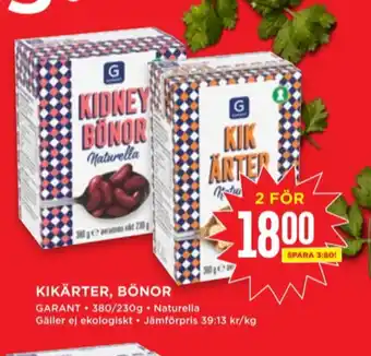Willys Garant bönor erbjuda