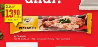 Willys Monte castello pizzadeg erbjuda